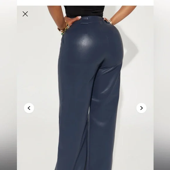 Fashion Nova Navy Wide Leg Pants - Picture 2 of 2